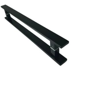 Puxador Inox Barra Chata 80x60 40mm Preto para Portas - Funcionalidade e Versatilidade para seu Projeto