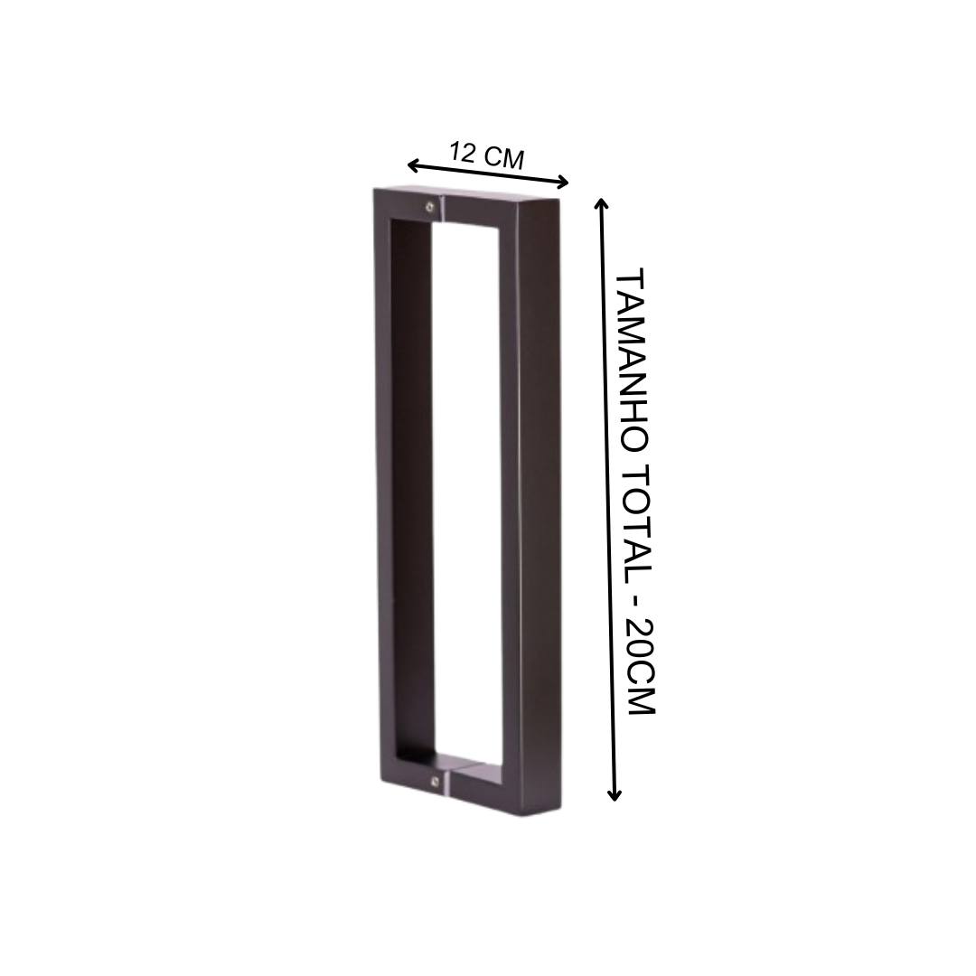 Puxador Inox Preto U 20 cm Para Portas Madeira/Vidro - Funcionalidade e Versatilidade para seu Projeto - Imagem 5