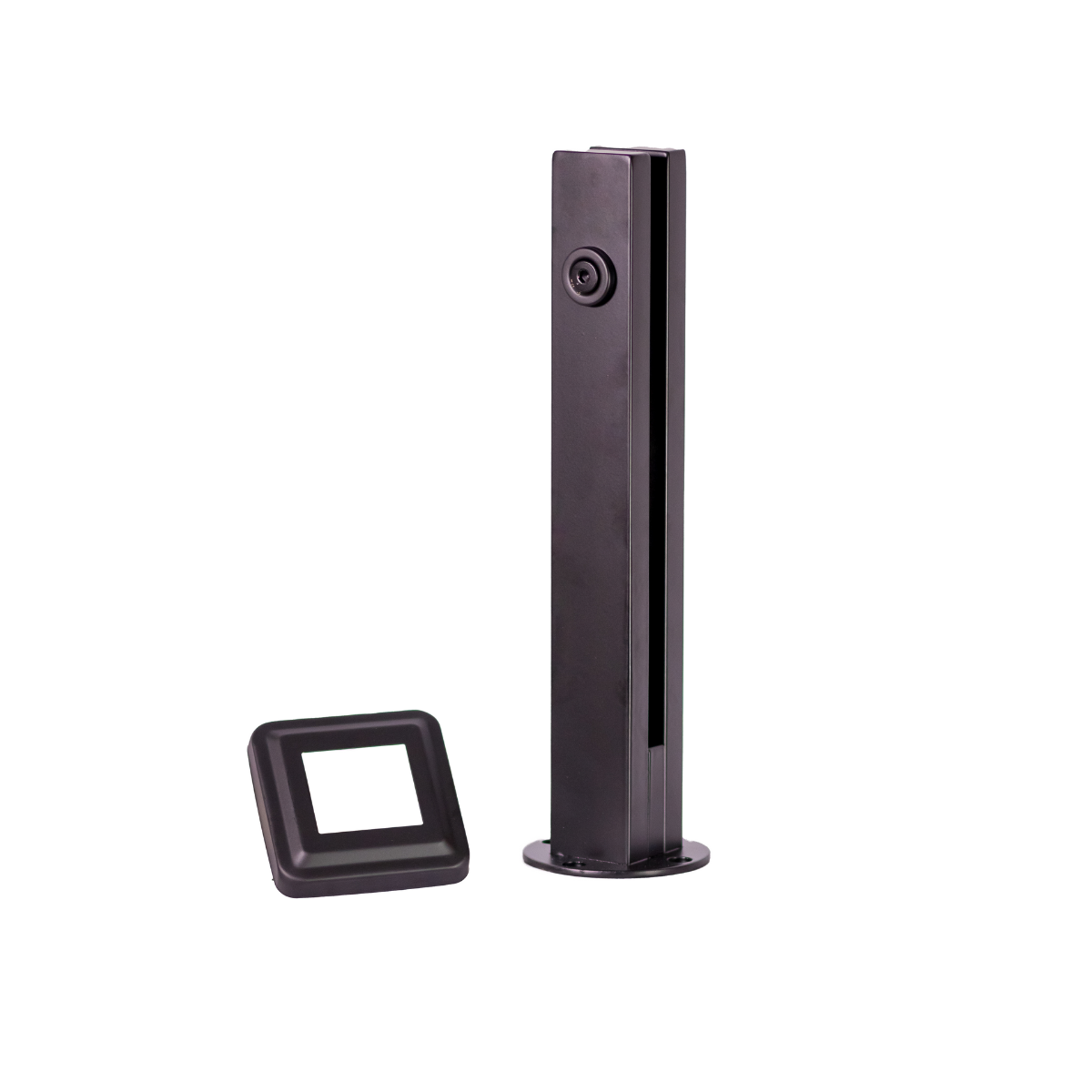 Coluna Torre 30cm Sacada/ Corrimão 1 Furo Inox Preta